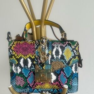 Aldo Vibrant Snake Print Crossbody Bag